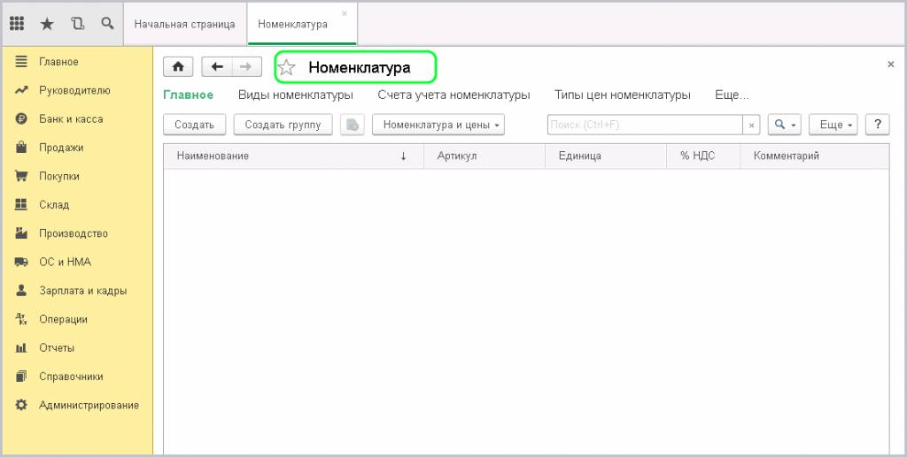 Номенклатура