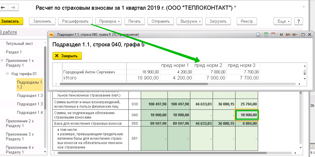 Суточные в пределах норм