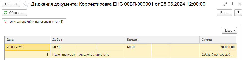 ЕНС с 2024 г в БП 3.0