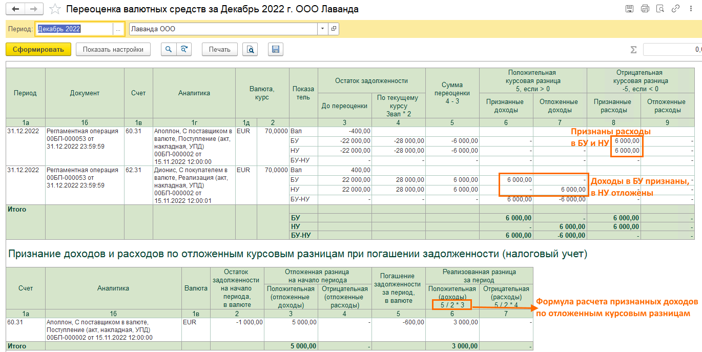 Курсовые разницы 2022-2023: перенос на будущие периоды расходов и свертка курсовых разниц за 2022 год в 1С БП 3.0