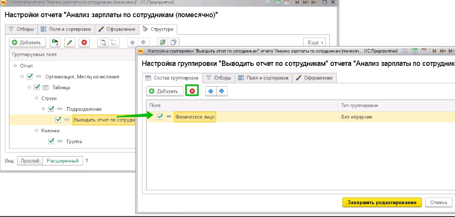 Анализ зарплаты по сотрудникам
