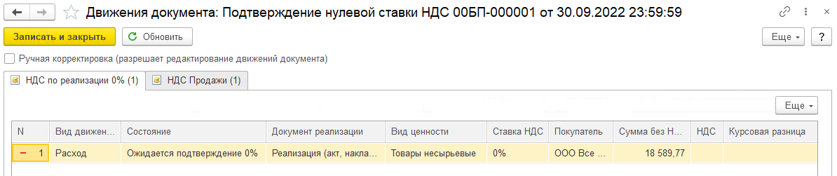 Экспорт несырьевых товаров.Подтверждение 0% НДС