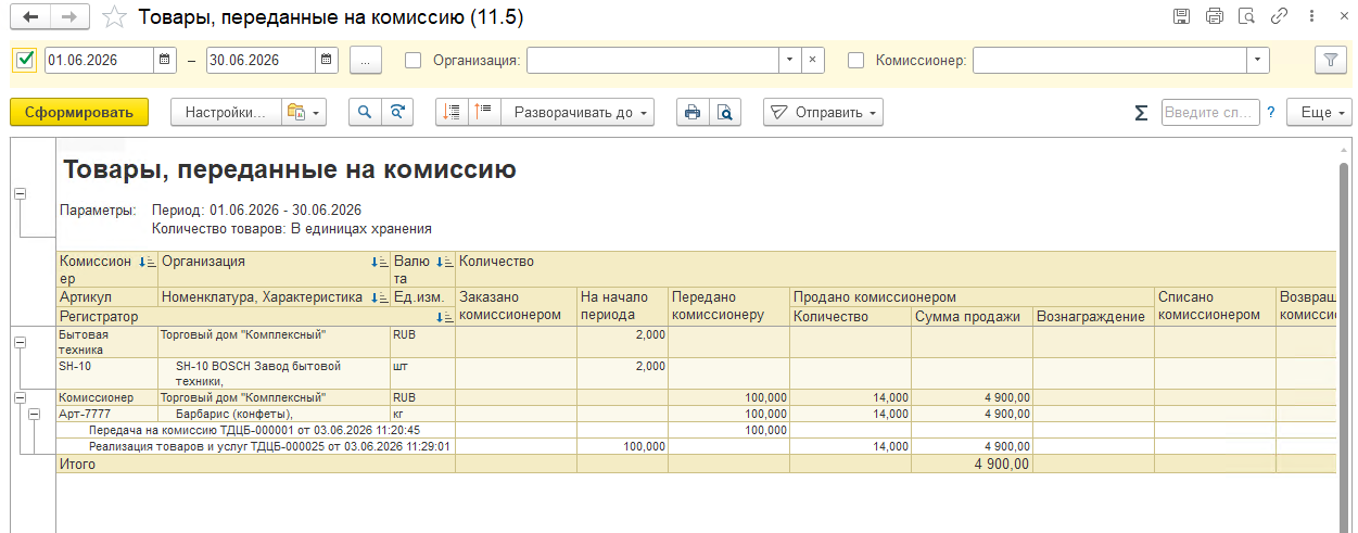 Комиссионные продажи